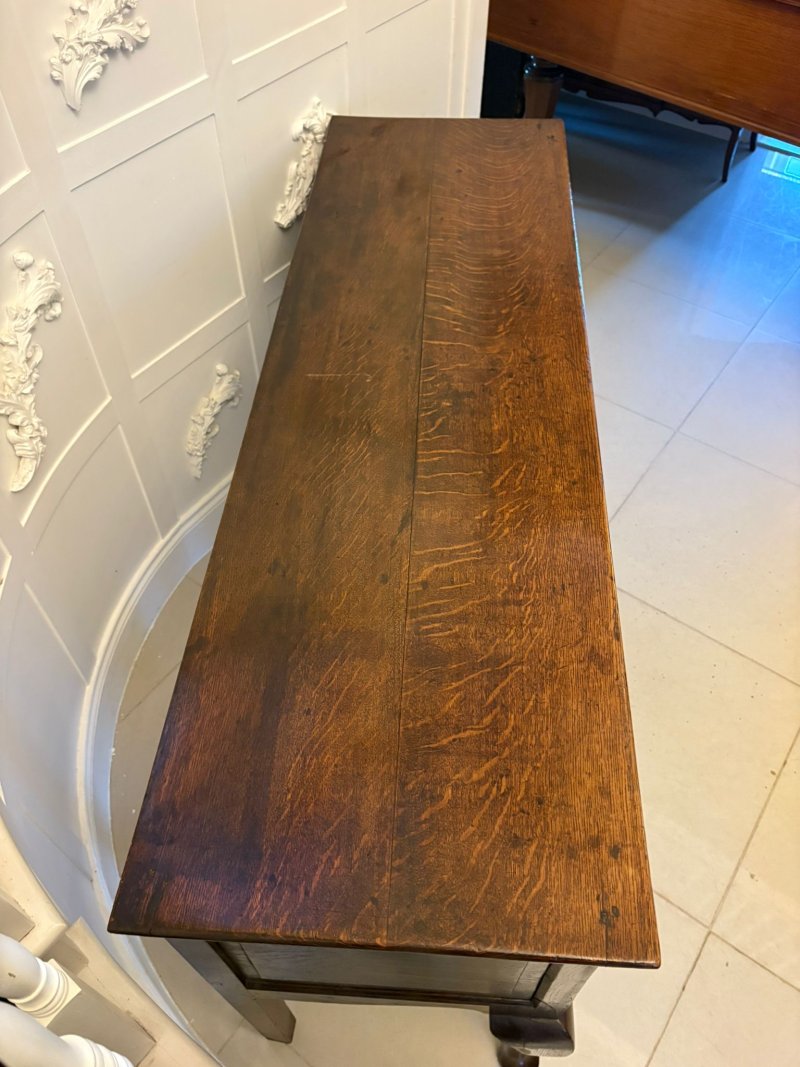 Antique 18th Century George III Oak & Mahogany Dresser Base